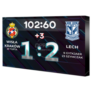 Tablica wyników sportowych LED. P8mm. Rozmiar 7680х4800mm. Zewnętrzna