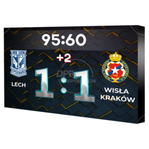 Tablica wyników sportowych LED. P8mm. Rozmiar 6080х3040mm. Zewnętrzna