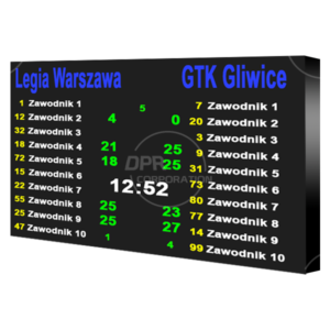Tablica wyników sportowych LED. P6mm. Rozmiar 5568х3264mm. Wewnętrzna