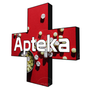 Krzyż apteczny 576x576mm P6 RGB 1-stronny wewnętrzny